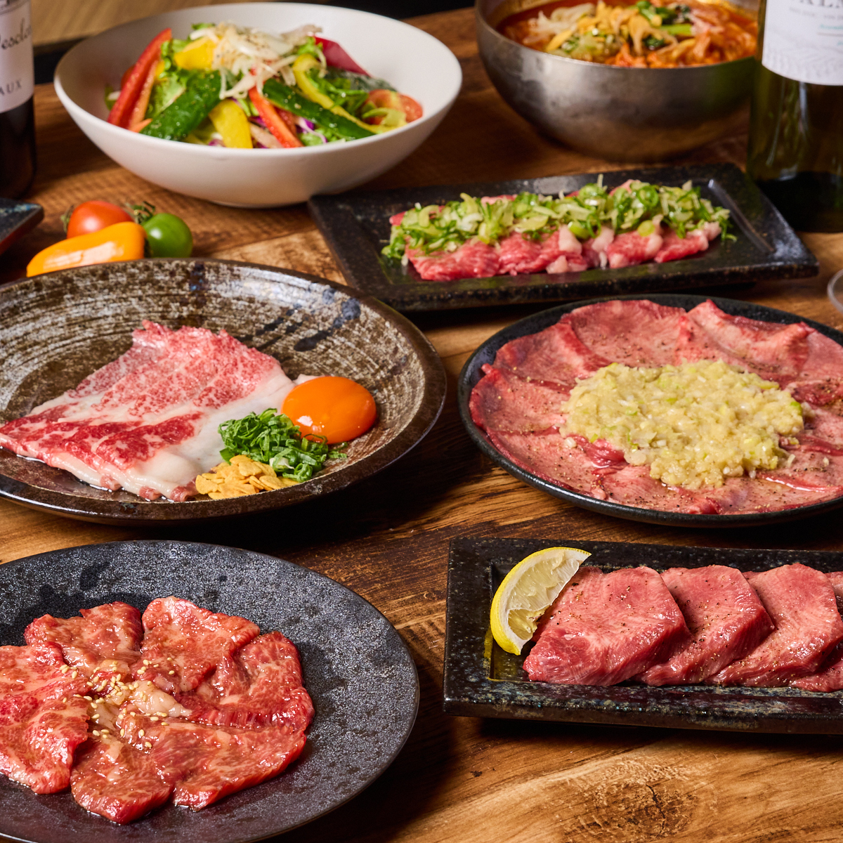 食べ放題◆プレミアム◆全69品!!黒毛和牛&厚切り牛タン&ユッケまで♪≪2H制5480円(税抜)≫